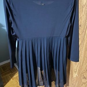 Armani exchange Back Ruffle Top - Navy Blue in S